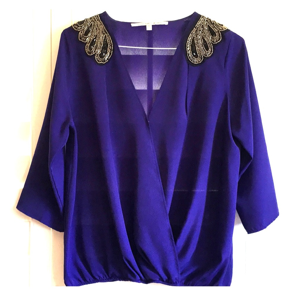 Collective Concepts top with embellished shoulders